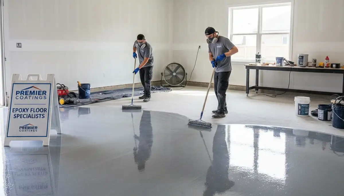 Professional epoxy floor coating in Oak Park, IL garage for durable, moisture-resistant finish