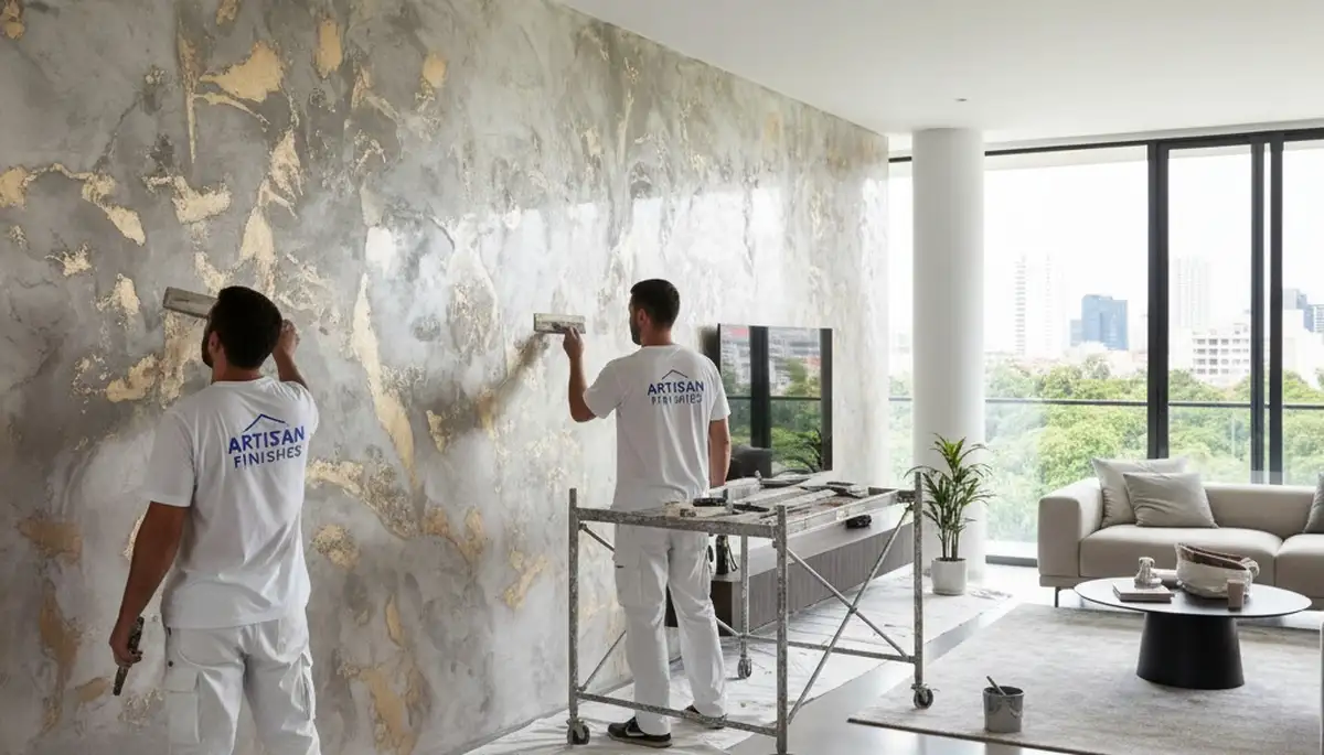 Professional faux painting and decorative wall finish by expert painters in Oak Park, IL