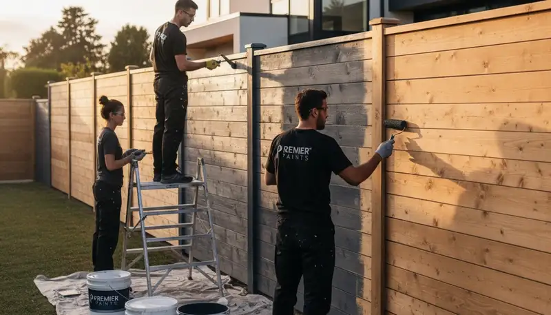 Professional fence painting by expert painters in Oak Park, IL for durable outdoor wood protection