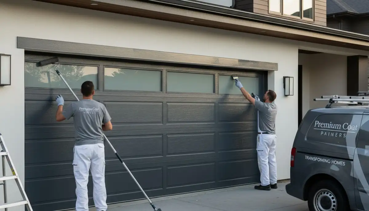 Professional garage door painting by expert house painters in Oak Park, IL for lasting curb appeal
