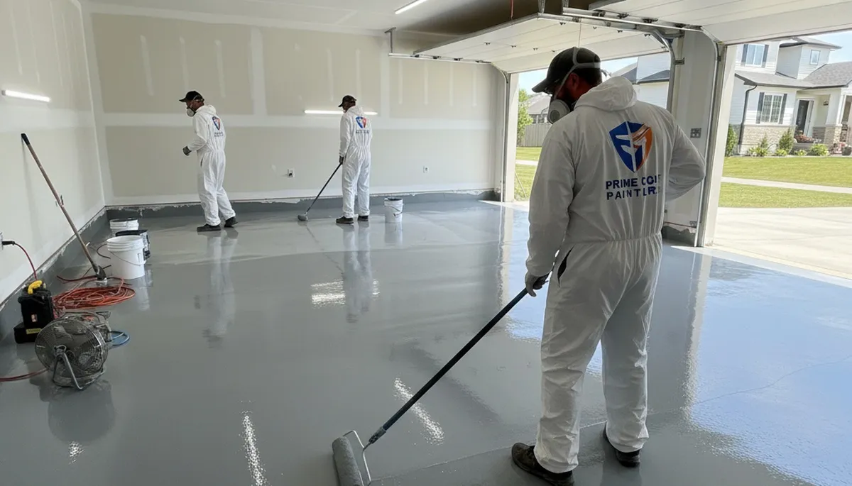 Professional epoxy garage floor coating in Oak Park, IL applied by local house-painting experts