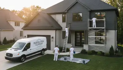 Professional exterior house painting in Oak Park IL by local painting contractors