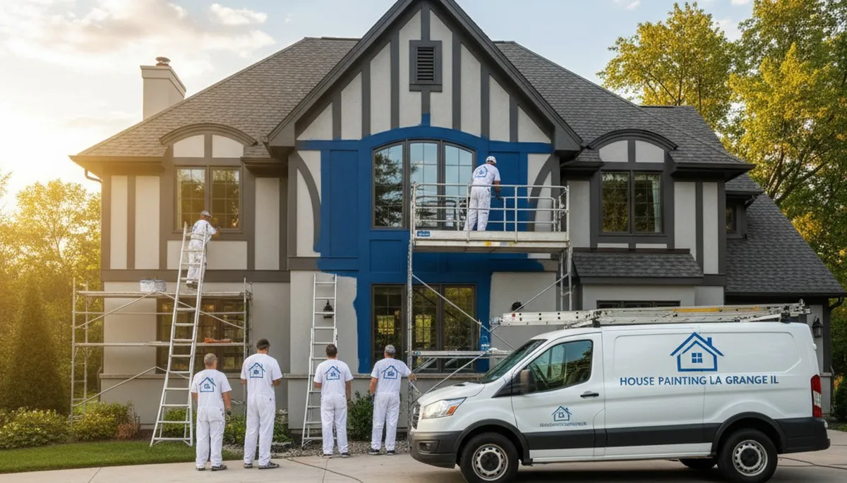 Professional exterior house painting service in Oak Park IL by local residential painters