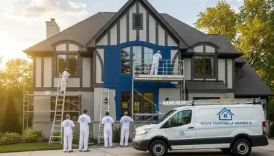 Professional exterior house painting service in Oak Park IL by local residential painters