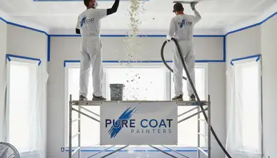 Professional popcorn ceiling removal and repainting in Oak Park, IL home interior