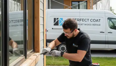 Professional wood rot repair on Oak Park IL home exterior by expert house painters